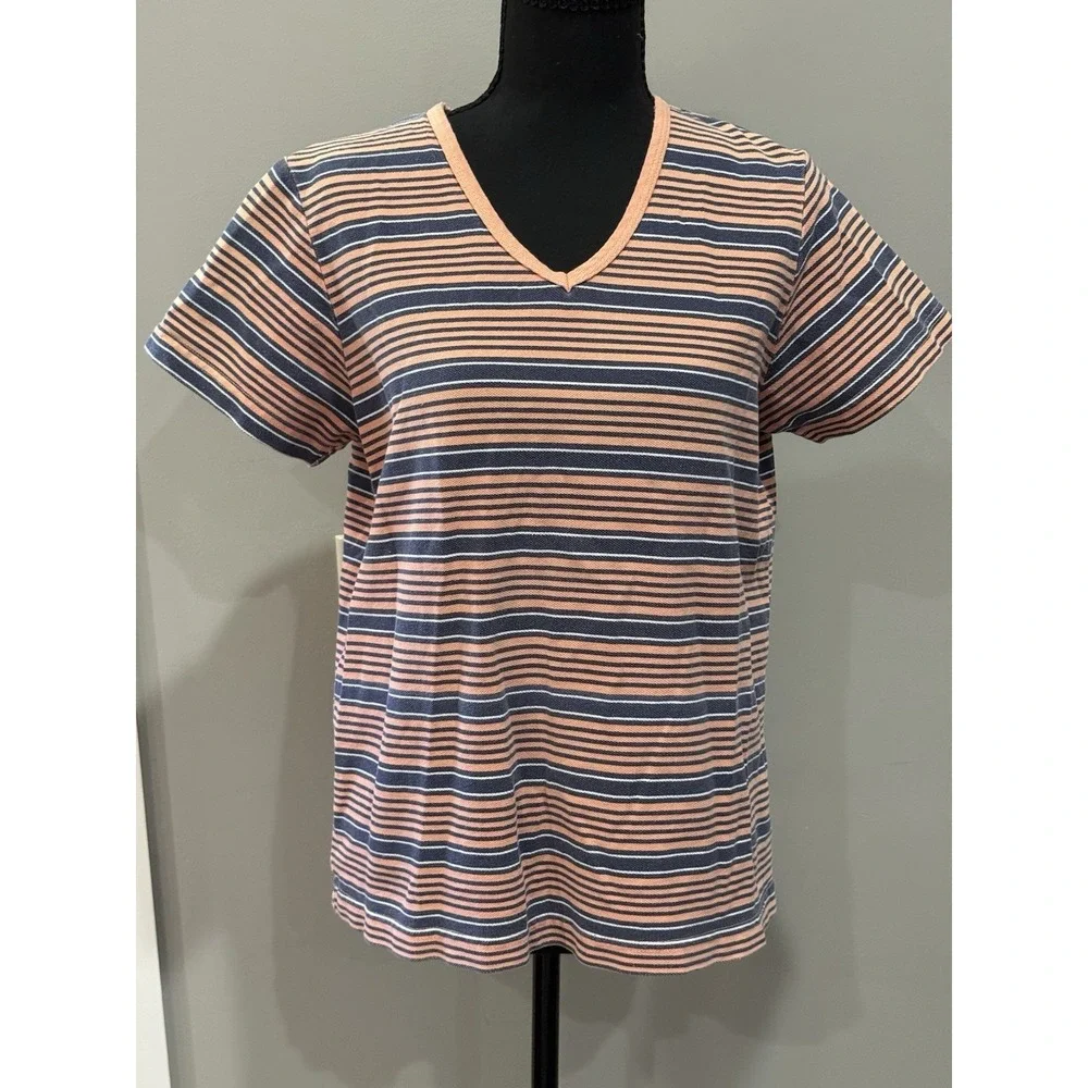 Vtg Varsity Sport V-Neck Shirt Made In USA 90's Prep Retro‎ Casual Skater Grunge